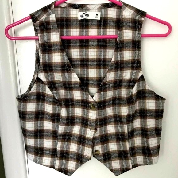 Hollister brown argyle vest - Picture 1 of 2